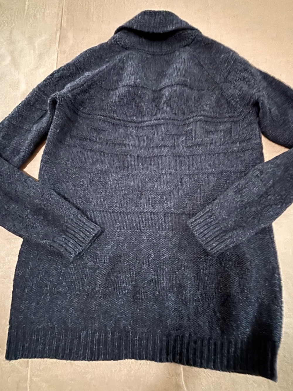 TNA Aritzia 100% Lambswool Full Zip Cardigan Sweater Charcoal Grey XS - Picture 5 of 8